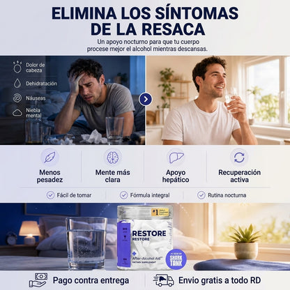 Restore: Que una Noche de Tragos No te cueste el Día Siguiente