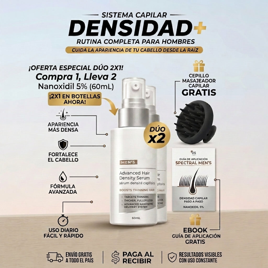2x1 Nanoxidil™ al 5%|Recupera tu densidad capilar + kit de cuidado gratis