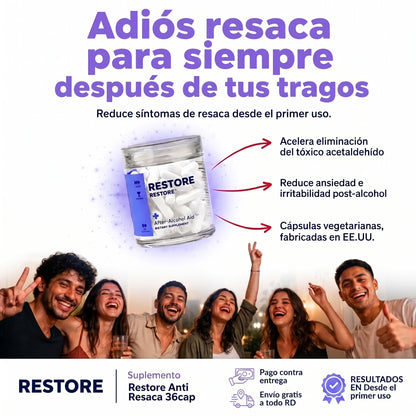 Restore: Que una Noche de Tragos No te cueste el Día Siguiente