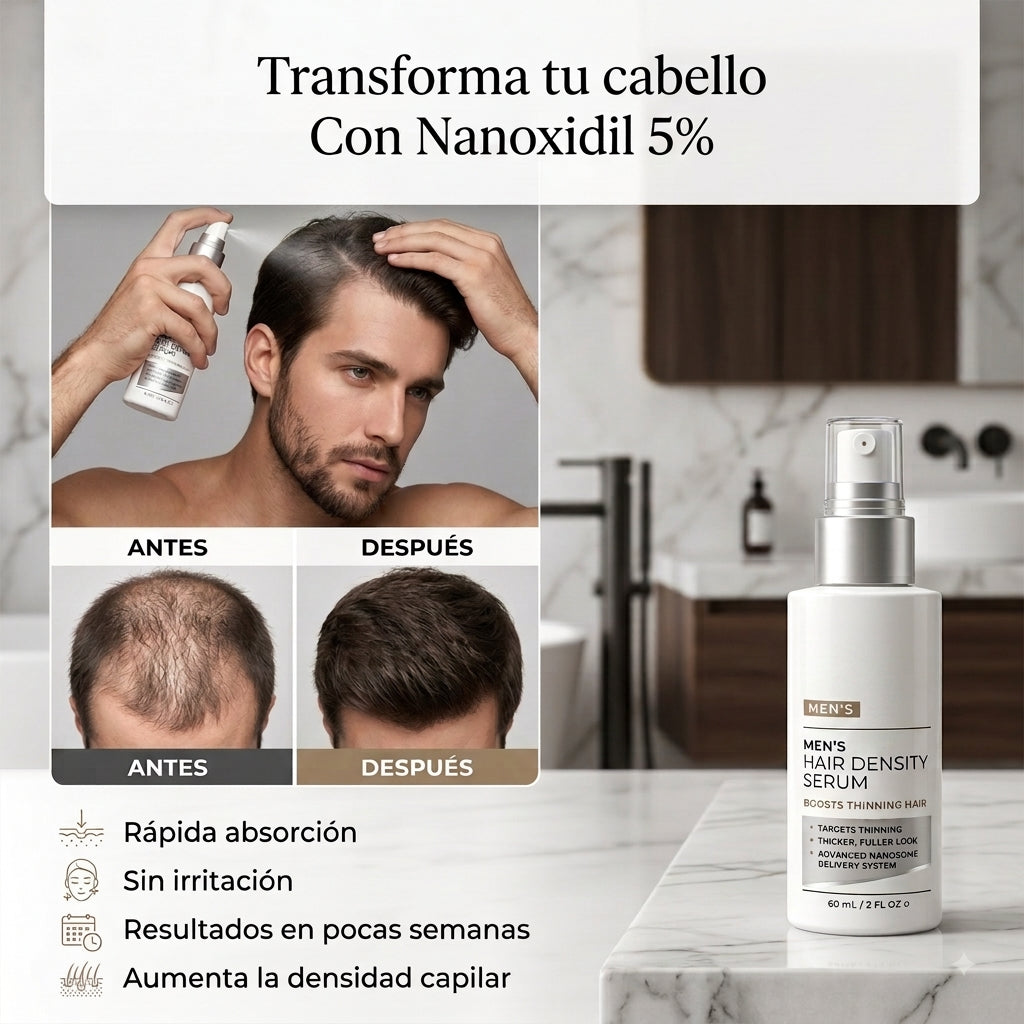 2x1 Nanoxidil™ al 5%|Recupera tu densidad capilar + kit de cuidado gratis