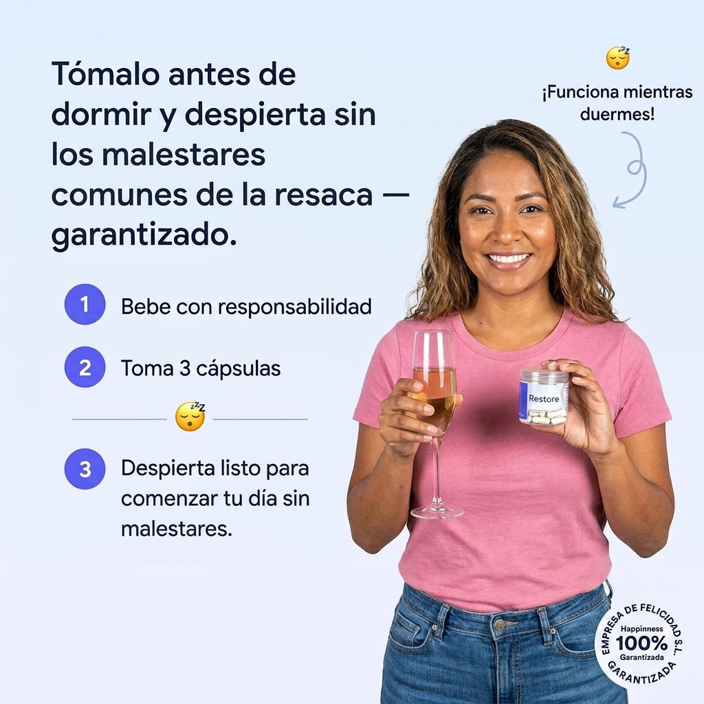 Restore: Que una Noche de Tragos No te cueste el Día Siguiente